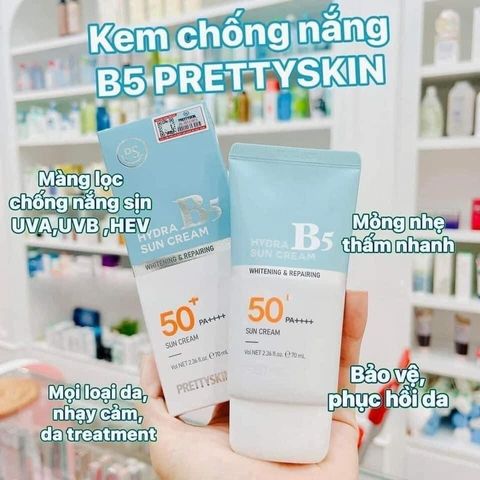 Kem Chống Nắng Pretty Skin Hydra B5 SPF 50+ PA++++ 70ml - Dưỡng Ẩm Và Bảo Vệ Da Mềm Mại Dưới Nắng