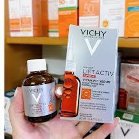 Serum Vichy Vitamin C 15% Pure 20ml - Làm Sáng Da, Trẻ Hóa, Giảm Nếp Nhăn, Phù Hợp Mọi Loại Da