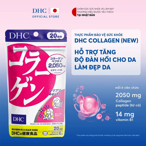 Viên Uống Collagen DHC Nhật Bản 360 Viên - Bổ Sung Collagen Tăng Độ Đàn Hồi Da, Giúp Da Săn Chắc và Căng Mịn