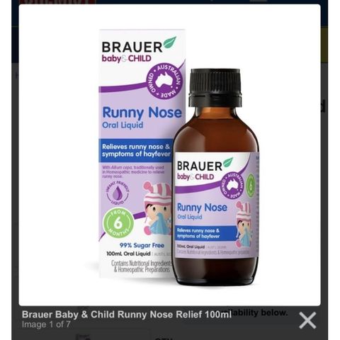 Siro Sổ Mũi Brauer Runny Nose 100ml - Thảo Dược Thiên Nhiên Cho Bé Từ 6 Tháng, An Toàn, Dễ Uống, Hiệu Quả Nhanh Chóng