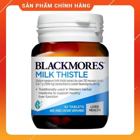 Viên Uống Thải Độc Gan Blackmores Milk Thistle 42 Viên - Hỗ Trợ Chức Năng Gan, Xuất Xứ Úc, Thực Phẩm Chức Năng Chất Lượng