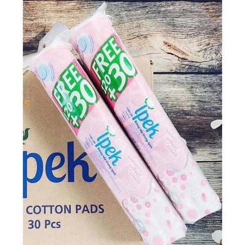 Bông Tẩy Trang Ipek Thổ Nhĩ Kỳ 80 Miếng - Bông Cotton Tự Nhiên Mềm Mịn, An Toàn Cho Da Nhạy Cảm, Tẩy Trang Hiệu Quả