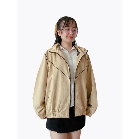 Áo Khoác Dù Chống Nắng Lamo Home A010 - Áo Kaki 2 Lớp, Túi Dây Kéo Tiện Lợi, Thời Trang Nữ Năng Động