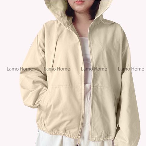 Áo Khoác Nữ Kaki Chống Nắng Phong Cách Hàn Quốc - Lamo Home A008 - Form Rộng, Tiện Lợi Khi Ra Ngoài