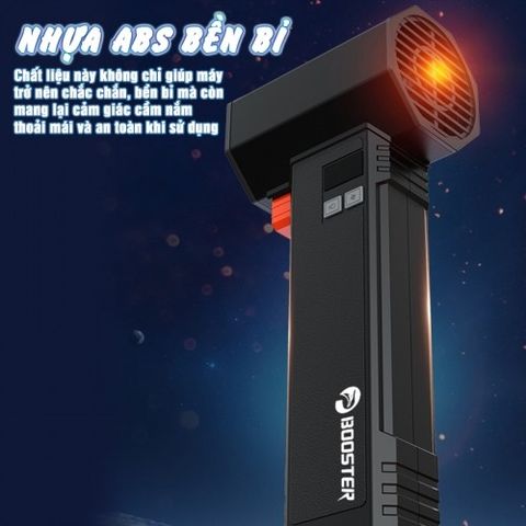 Máy tạo gió, thổi bụi, nước, lá cây cầm tay Booster TF-64 - tốc độ cao, có đèn soi, pin sạc
