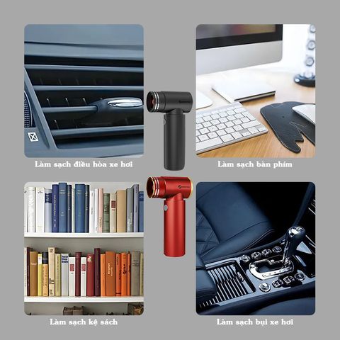 Máy Thổi Bụi Cầm Tay Mini Booster W03 - Động Cơ Không Chổi Than, Tốc Độ 35m/s, 4 Chế Độ Tùy Chỉnh, Sạc Pin 1100 mAh, Thiết Kế Nhỏ Gọn