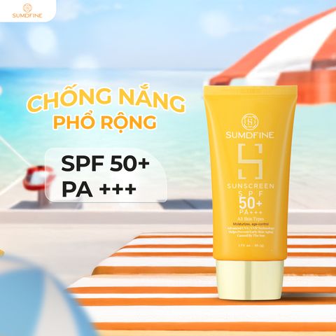 Kem Chống Nắng Sumdfine SPF 50 PA+++ - Bảo Vệ Da Toàn Diện, Kiểm Soát Nhờn, Dưỡng Ẩm Tự Nhiên, Phù Hợp Cho Da Nhạy Cảm
