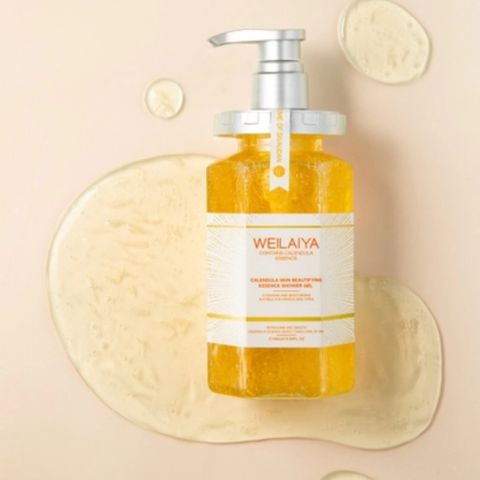 Sữa Tắm Trắng Da Cánh Hoa Cúc Vạn Thọ Weilaiya 450ml - Dưỡng Da Mịn Màng, Chống Viêm, Làm Sáng Tông Da, Chăm Sóc Toàn Thân