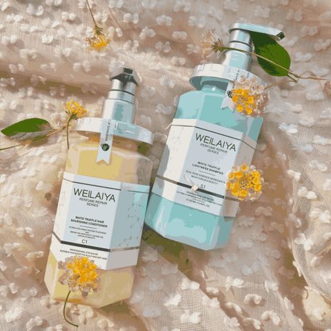 Bộ Dầu Gội Xả Phục Hồi Đa Tầng Nấm Truffle Weilaiya 450ml - Chăm Sóc Tóc Hư Tổn, Dưỡng ẩm Và Chống Oxy Hóa