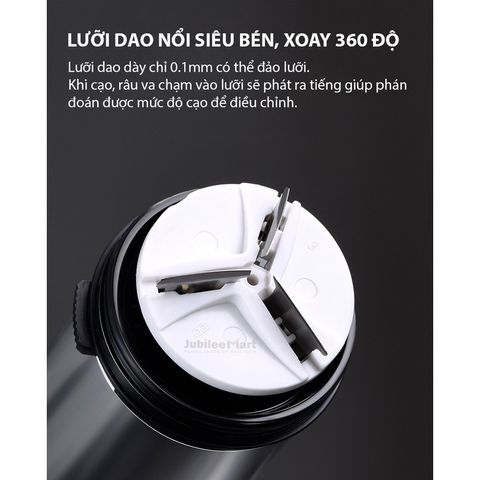 Máy Cạo Râu Mini Đa Năng Jubilee Mart Sạc Pin Sang Trọng Mạ Bạc - Dễ Dàng Mang Theo, Chống Thấm Nước, Cạo Râu Chính Hãng