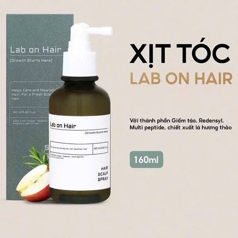 Xịt Dưỡng Tóc Lab On Hair 160ml - Hỗ Trợ Mọc Tóc Giấm Táo, Redensyl, Multi Peptide, Chiết Xuất Hương Thảo