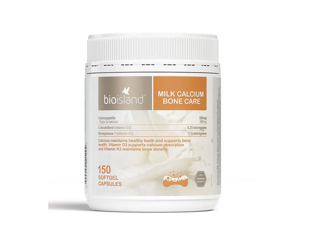 Viên uống Canxi Sữa Bio Island Milk Calcium 150 viên – Hỗ trợ xương khớp toàn diện, nhập khẩu Úc, vitamin D3 và K2.