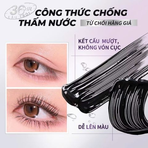 Mascara SACE LADY Curl Chống Thấm Nước - Tạo Độ Phồng Mi Lâu Dài, Trang Điểm Mắt Chuyên Nghiệp, 8g