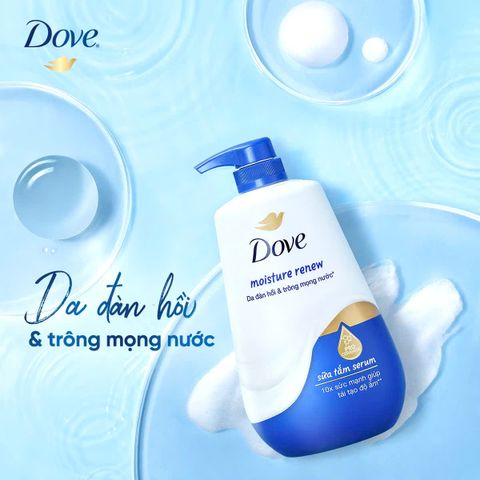 Sữa Tắm Dove Pro-Ceramide Moisture Renew 500g - Dưỡng ẩm & Làm mềm da, Hương thơm lâu, Dành cho mọi loại da
