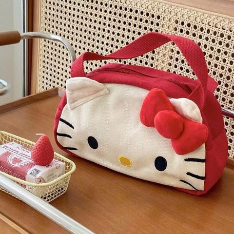 Túi Đựng Mỹ Phẩm Du Lịch Hello Kitty - Túi Chất Liệu Vải Canvas Dễ Thương Cho Phái Đẹp, Quà Tặng Lý Tưởng