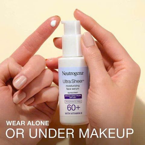Tinh Chất Chống Nắng Neutrogena Ultra Sheer® Face Serum SPF60+ - Dưỡng ẩm, Vitamin E, Chống nắng rộng, Không để lại vết trắng