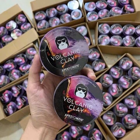 Sáp Vuốt Tóc Nam Volcanic Clay 80g - Giữ Nếp Phong Phú, Hương Thơm Tự Nhiên, Phù Hợp Với Kiểu Tóc Undercut và Quiff