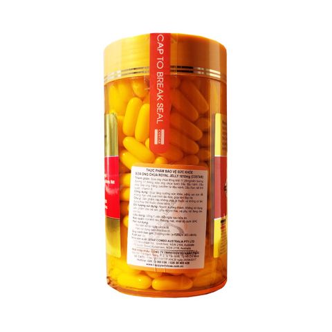 Viên sữa ong chúa Royal Jelly 6% 1610mg 10 HDA Úc - Tăng cường sức đề kháng, làm đẹp da, hỗ trợ giấc ngủ ngon, 365 viên
