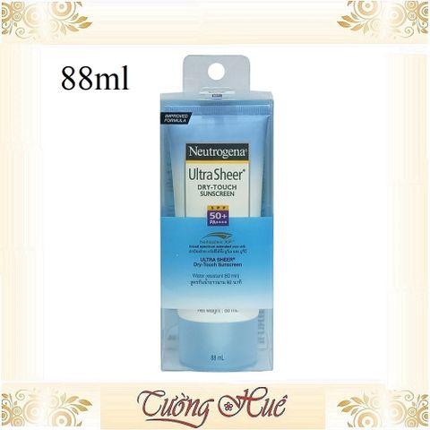 Kem Chống Nắng Neutrogena SPF50+/PA++++ Ultra Sheer Dry-Touch 88ml - Bảo Vệ Da Khỏe Mạnh, Chống Tia UV, Dưỡng Trắng Sáng Da