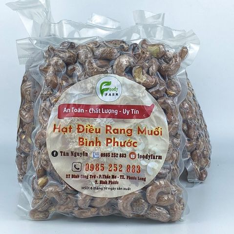 Hạt Điều Rang Muối Bình Phước Hạng 1 (500gr) - Dinh Dưỡng Tốt Cho Sức Khỏe, Giảm Cân, Tốp Mịn Da, Cung Cấp Năng Lượng