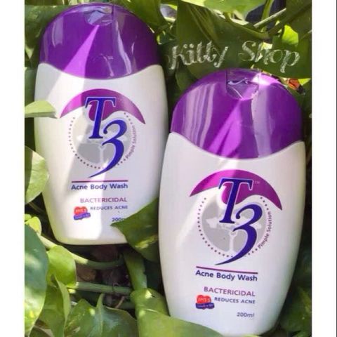 Sữa Tắm T3 Acne Body Wash 200ml - Giảm Mụn, Chiết Xuất Dầu Tràm, Da Mềm Mại, Chính Hãng, Chăm Sóc Cơ Thể Tự Nhiên