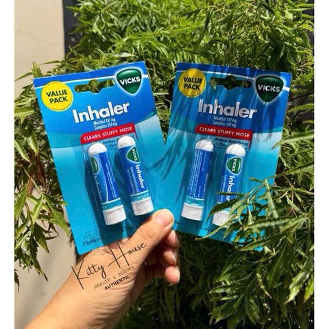 Ống hít thông mũi Vicks Inhaler Nasal Decongestant set 2 Pack