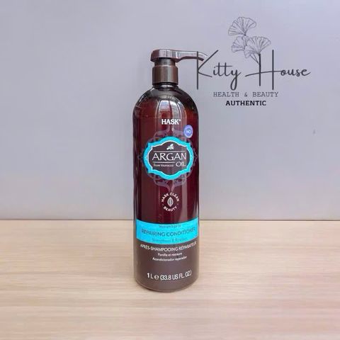 Bộ Dầu Gội và Xả Hask Argan Oil Morocco 1 Lít - Phục Hồi Tóc Khô, Hư Tổn, Mượt Mà, Thơm Ngát