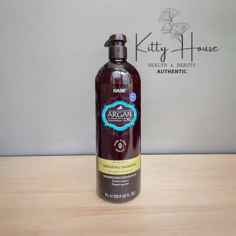 Bộ Dầu Gội và Xả Hask Argan Oil Morocco 1 Lít - Phục Hồi Tóc Khô, Hư Tổn, Mượt Mà, Thơm Ngát