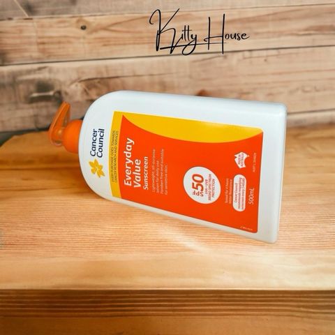 Kem Chống Nắng Cancer Council Everyday Value SPF 50+ PA++++ 500ml - Bảo Vệ Da Khỏi Tia UVA/UVB, Thẩm Thấu Nhanh, Không Nhờn Rít