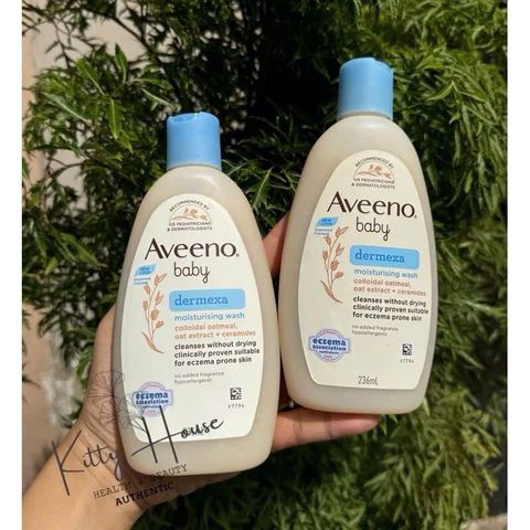 Sữa Tắm Aveeno Baby Dermexa 236ml - Giảm Ngứa, Dưỡng Ẩm Da Nhạy Cảm, Chàm, Eczema Cho Bé, An Toàn, Không Chứa Paraben