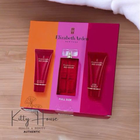 Set Quà Tặng Nước Hoa Nữ Elizabeth Arden Red Door 100ml - Lotion & Sữa Tắm 100ml, Hương Hoa Quả Tự Nhiên, Quà Tặng Sang Trọng