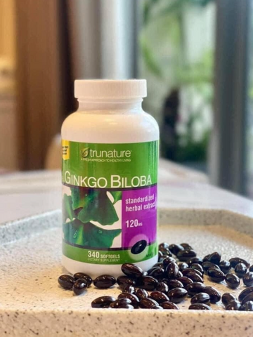 (Fullbox) Viên uống Trunature Ginkgo Biloba 120mg 340 viên - Hỗ trợ trí nhớ và tuần hoàn máu não cho người lớn, sản phẩm Mỹ