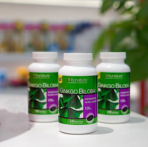 (Fullbox) Viên uống Trunature Ginkgo Biloba 120mg 340 viên - Hỗ trợ trí nhớ và tuần hoàn máu não cho người lớn, sản phẩm Mỹ