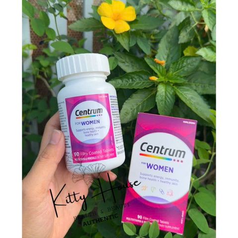 Viên uống bổ sung vitamin Centrum For Women 90 viên - Tăng cường sức đề kháng và hỗ trợ sức khỏe cho phụ nữ dưới 50 tuổi