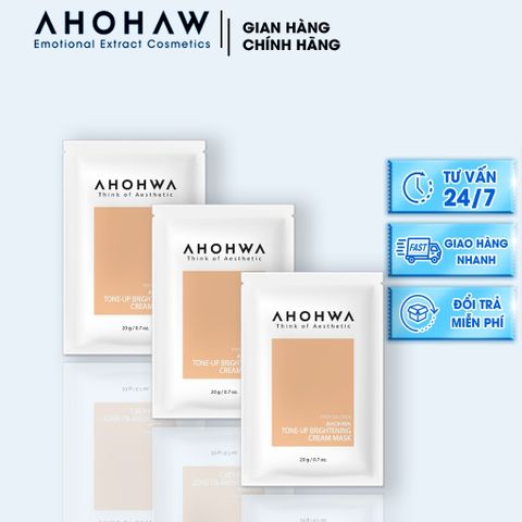 Mặt Nạ Ủ Trắng AHOHWA Dưỡng Da Sáng Mịn Tone-Up Cream Mask 20g - Giảm Thâm Nám, Tăng Cường Vitamin C, Chiết Xuất Thiên Nhiên