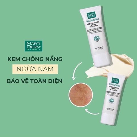 Kem Chống Nắng MartiDerm SPF 50+ - Bảo Vệ Da Dầu, Mụn, Nám - Dạng Cream Nhẹ, Chống Nắng Toàn Diện 40ml