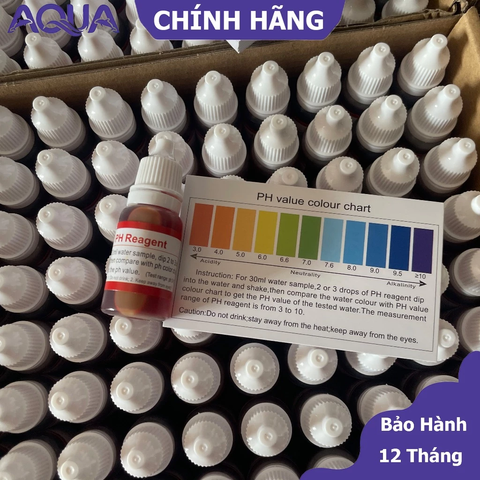 Dung dịch thử pH cao cấp 10ml - Kiểm tra độ pH nước chính xác cho nuôi trồng thủy sản và phòng thí nghiệm