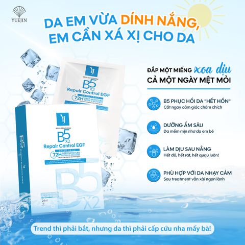 Mặt Nạ Yuejin B5 Repair Control EGF - Cấp Ẩm Phục Hồi Da Hàn Quốc, Giảm Kích Ứng, Làm Mềm Da 66g