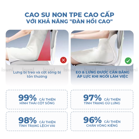 Ghế Công Thái Học Điều Chỉnh Tư Thế Ngồi Chống Gù Lưng - Giảm Đau Mỏi Lưng Cho Dân Văn Phòng, Mẹ Bầu, Học Sinh