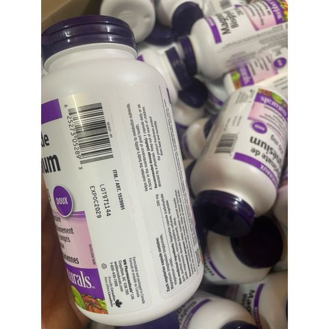 Viên uống Magnesium Bisglycinate 200mg - Giảm stress, tăng cường sức khỏe xương - Thực phẩm bổ sung Webber Natural