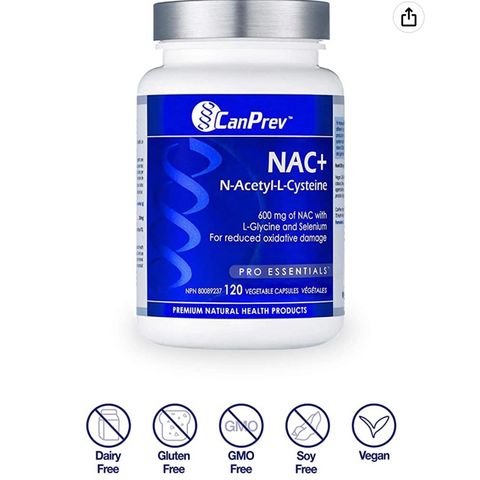 Viên uống bổ gan NAC+ Naxety L-Cystein Canprev 120 viên - Hỗ trợ giải độc và cải thiện chức năng gan, nâng cao sức đề kháng