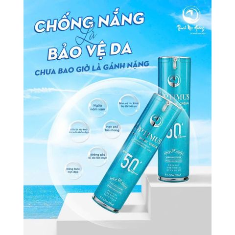 Kem Chống Nắng Thanh Mộc Hương Optimus Anti Shine SPF50+ PA++++ - Dưỡng Da Nâng Tone Chống Trôi 50ml