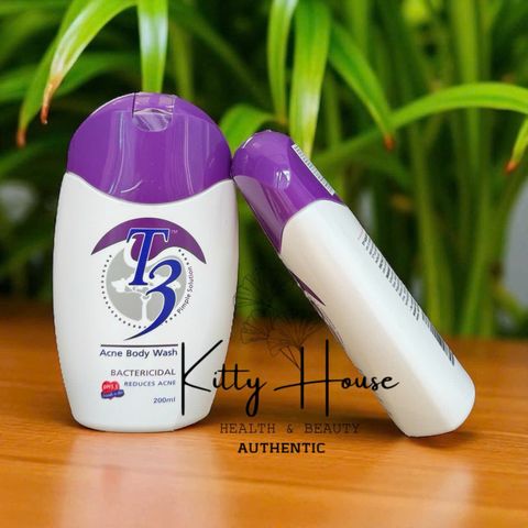 Sữa Tắm T3 Acne Body Wash 200ml - Giảm Mụn, Chiết Xuất Dầu Tràm, Da Mềm Mại, Chính Hãng, Chăm Sóc Cơ Thể Tự Nhiên