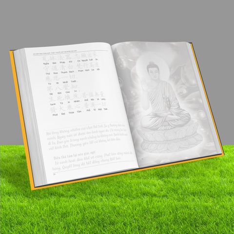 Vở Chép Kinh Song Ngữ Phật Thuyết Bát Đại Nhân Giác A5 - In Mờ Chữ Hán và Việt, Sổ Tay Học Tập Phật Giáo Hữu Ích
