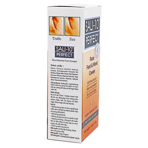 Kem Dưỡng Ẩm Da Tay SALI 10 Perfect - 30g Giảm Nhăn, Dưỡng Ẩm, Chăm Sóc Da Toàn Diện Cho Mọi Loại Da