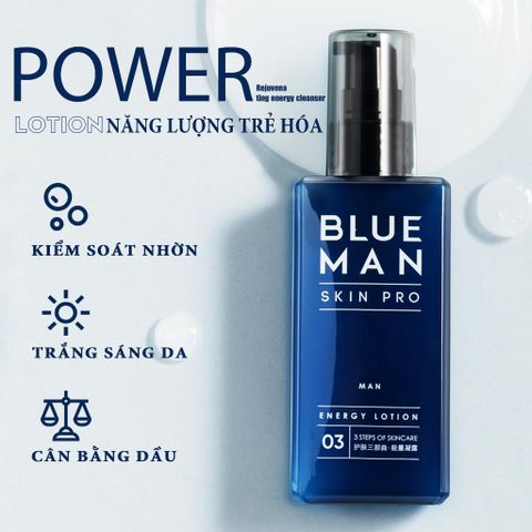 Bộ chăm sóc da nam Blueman Skin Pro - Sữa rửa mặt, toner, serum dưỡng ẩm làm sạch và phục hồi hư tổn, phù hợp cho da dầu