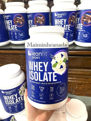 Bột đạm sữa Whey Protein Leanfit Sport Isolate - Tăng cường sức khỏe và phục hồi cơ bắp cho người yêu thể thao và tập gym - Xuất xứ Canada