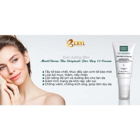 Kem Dưỡng Đêm MartiDerm The Originals Pro-Reg 15 - 15% AHA Tái Tạo Da Chuyên Sâu, Làm Sáng Mịn, Chống Lão Hóa Cho Da Khô Hỗn Hợp