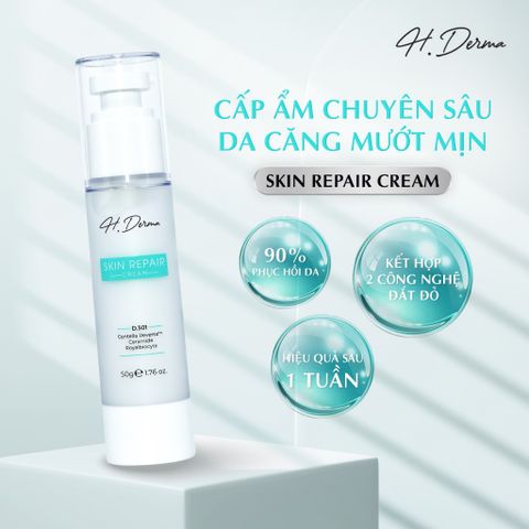 Kem Dưỡng Ẩm H.Derma Phục Hồi & Tái Tạo Da - Chống Lão Hóa, Giảm Nếp Nhăn, Thu Nhỏ Lỗ Chân Lông, Dưỡng Ẩm Da Mềm Mịn