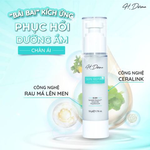 Kem Dưỡng Ẩm H.Derma Phục Hồi & Tái Tạo Da - Chống Lão Hóa, Giảm Nếp Nhăn, Thu Nhỏ Lỗ Chân Lông, Dưỡng Ẩm Da Mềm Mịn